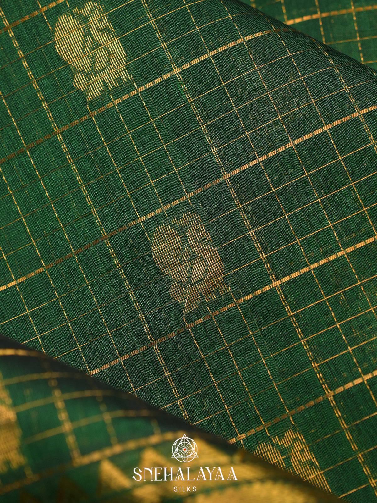 Forest Green Kanchi Silk Cotton Saree