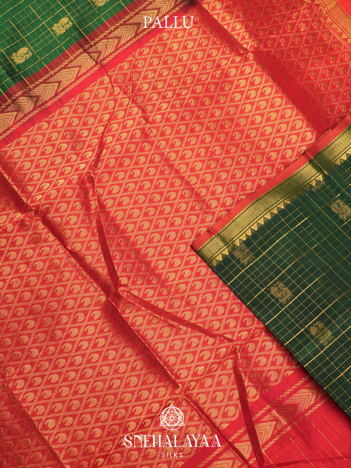Forest Green Kanchi Silk Cotton Saree