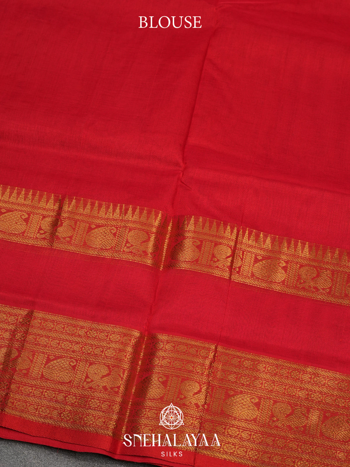 Red Kanchi Silk Cotton Saree