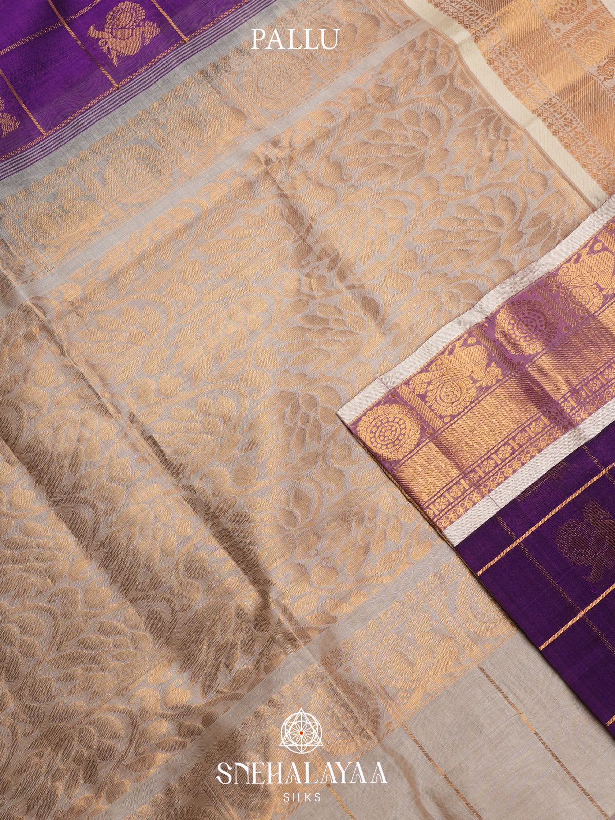 Purple Kanchi Silk Cotton Saree