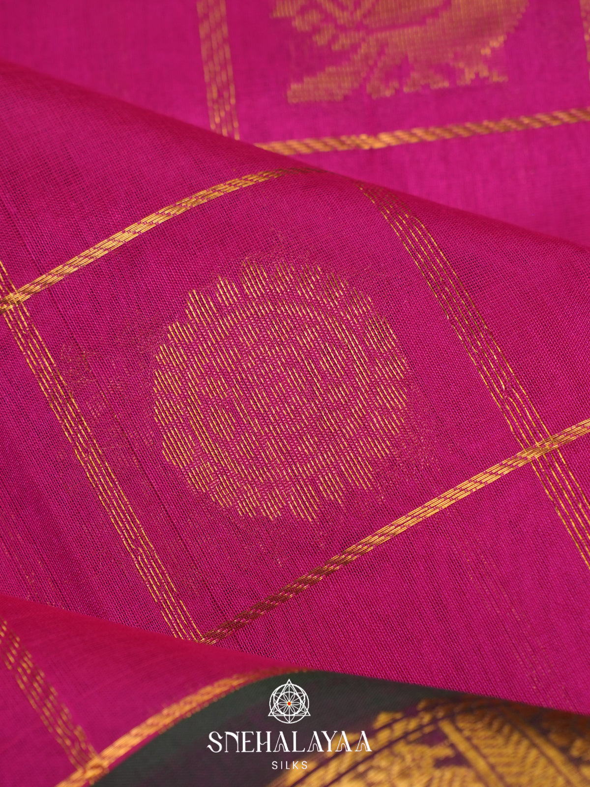 Pink Kanchi Silk Cotton Saree