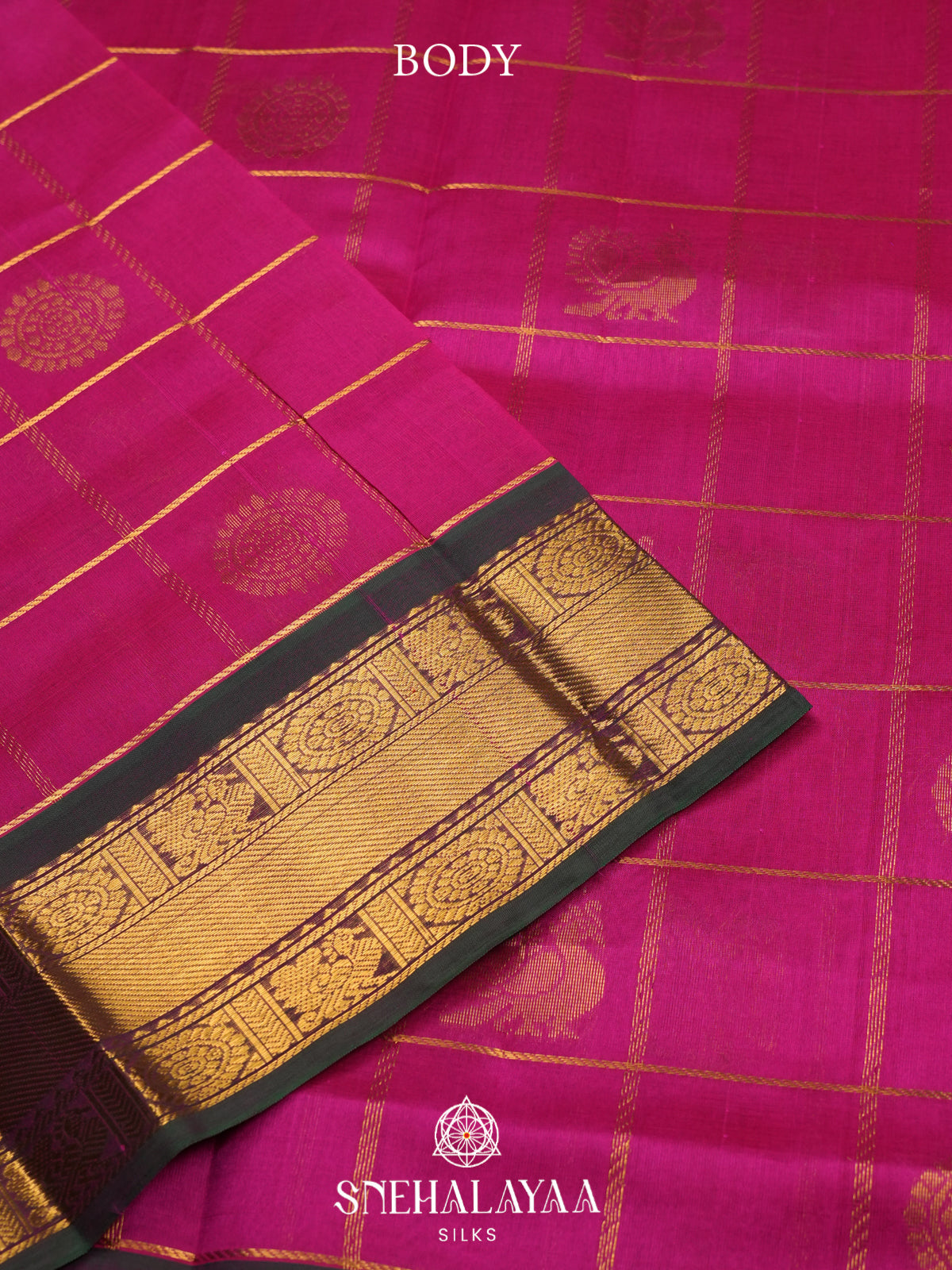 Pink Kanchi Silk Cotton Saree