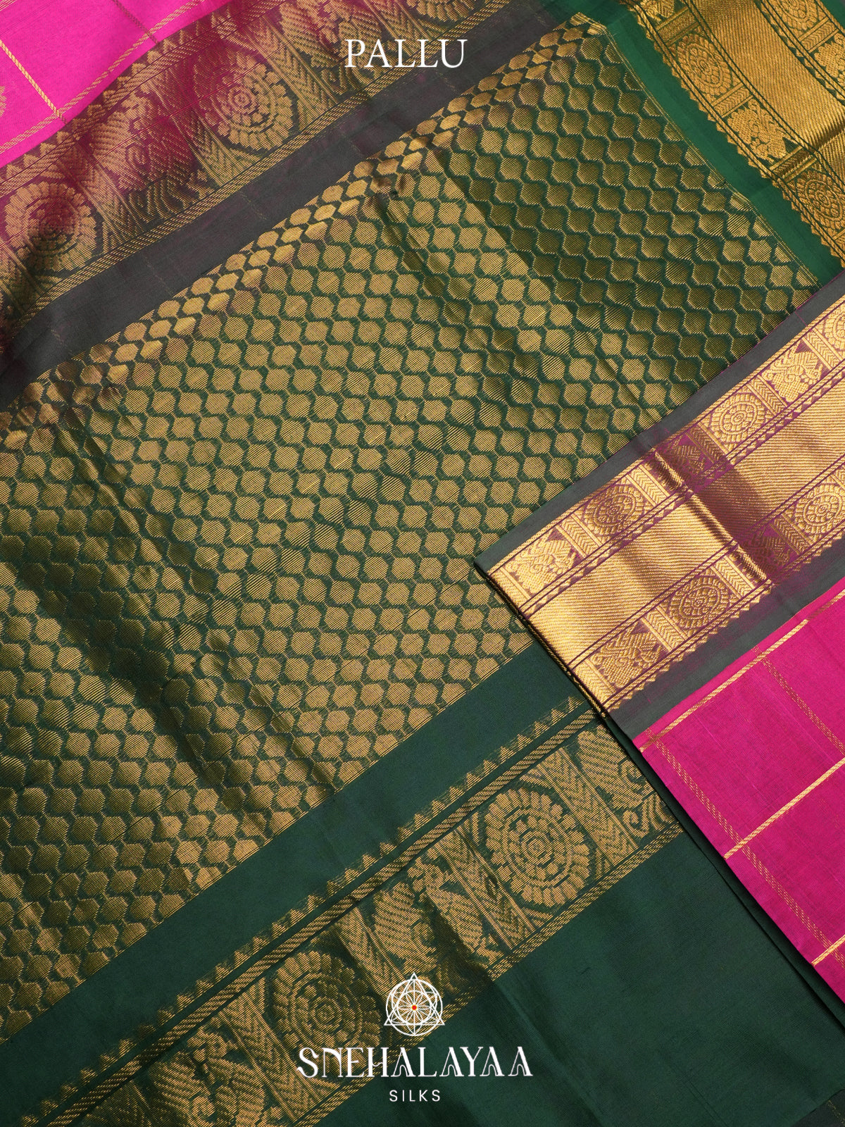 Pink Kanchi Silk Cotton Saree
