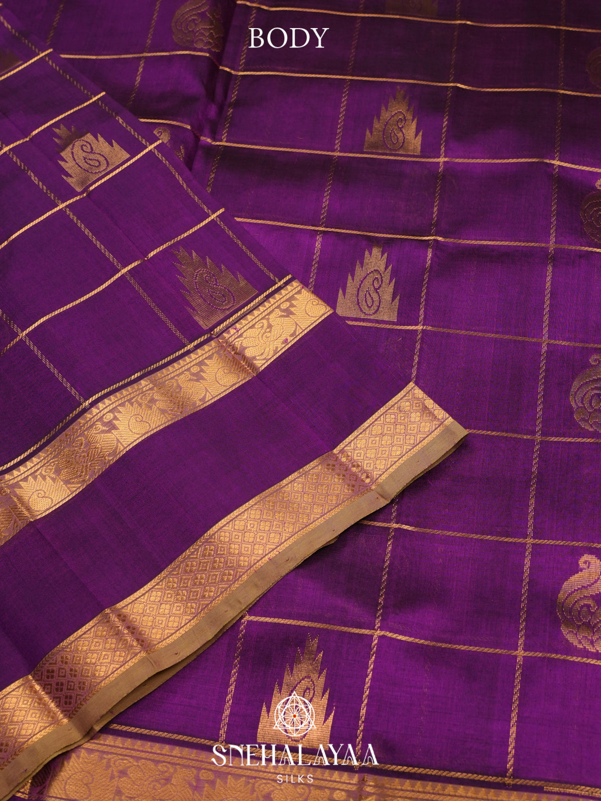 Magenta Kanchi Silk Cotton Saree