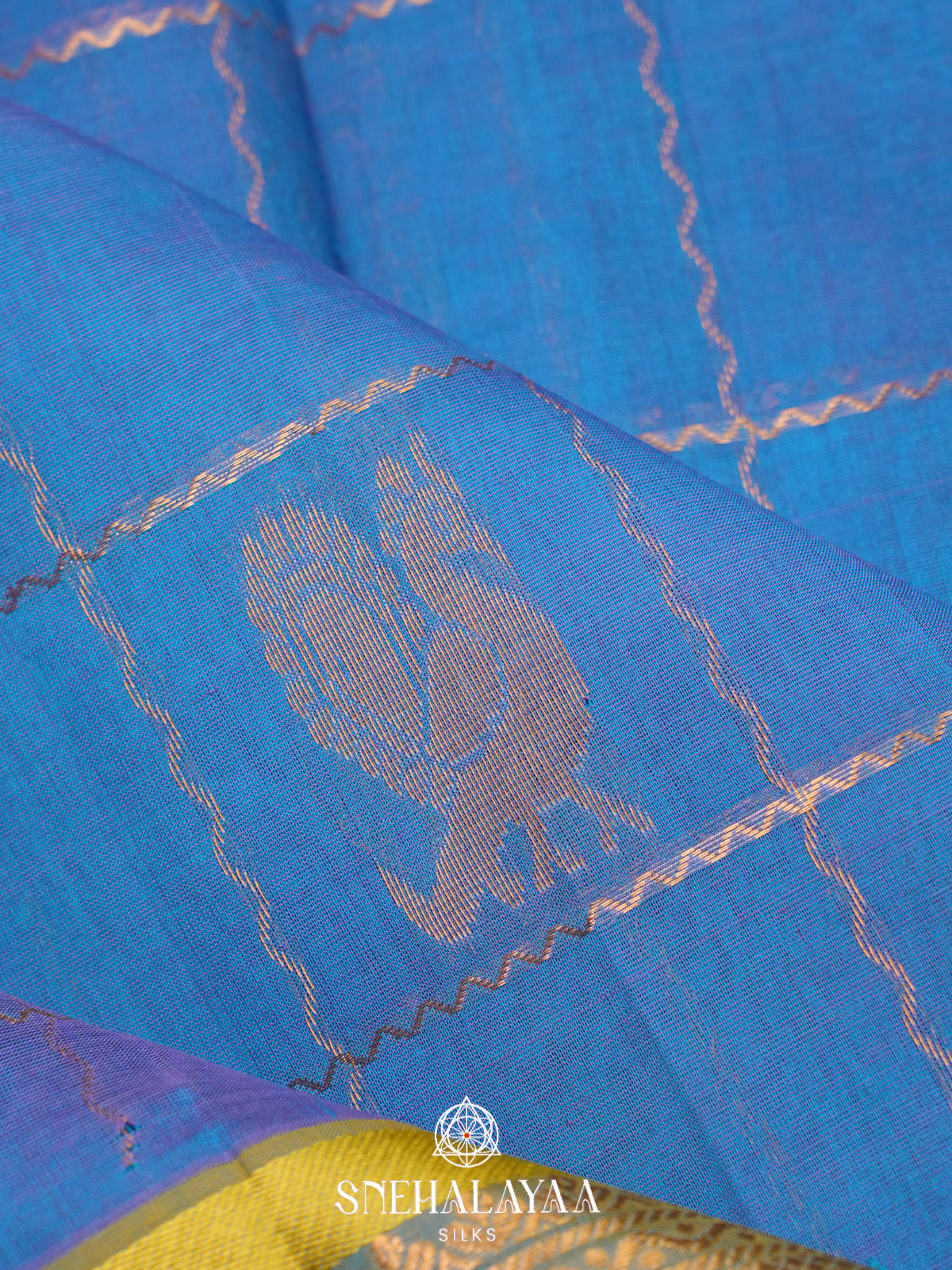 Blue Kanchi Silk Cotton Saree