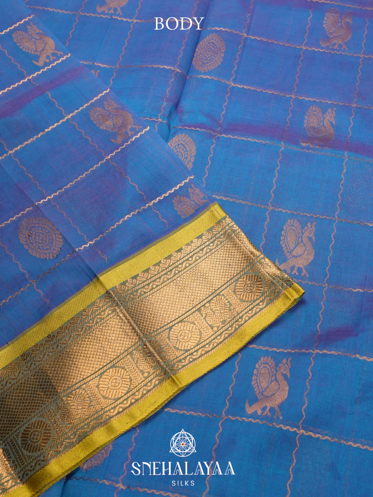 Blue Kanchi Silk Cotton Saree
