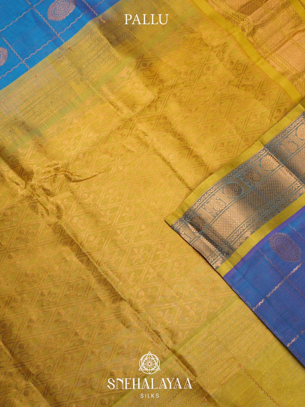 Blue Kanchi Silk Cotton Saree