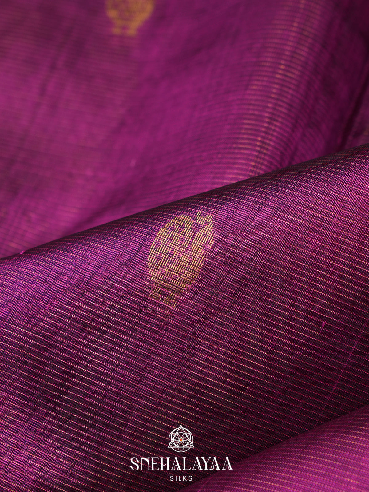 Wine Kanchi Silk Cotton Saree