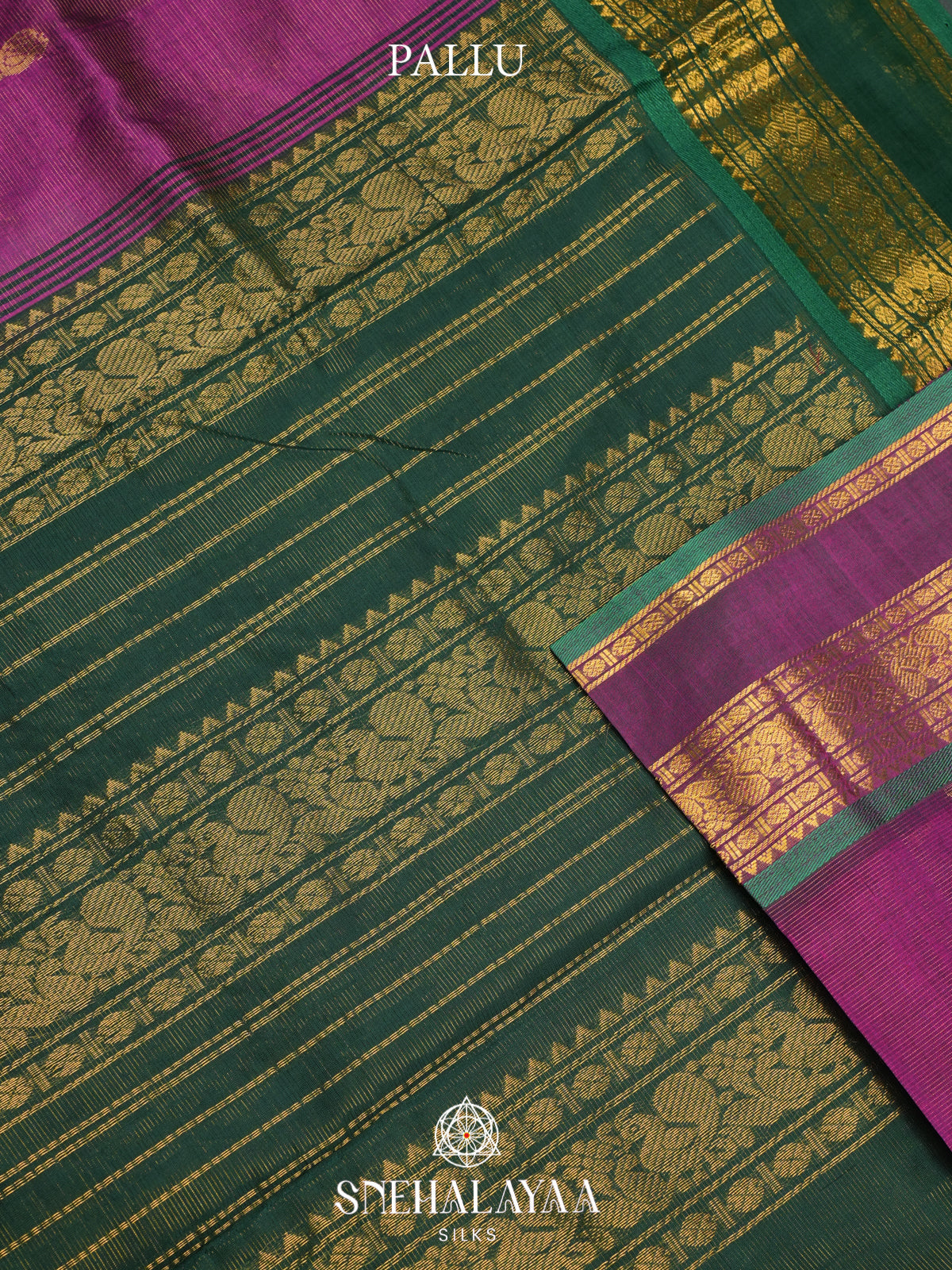 Wine Kanchi Silk Cotton Saree
