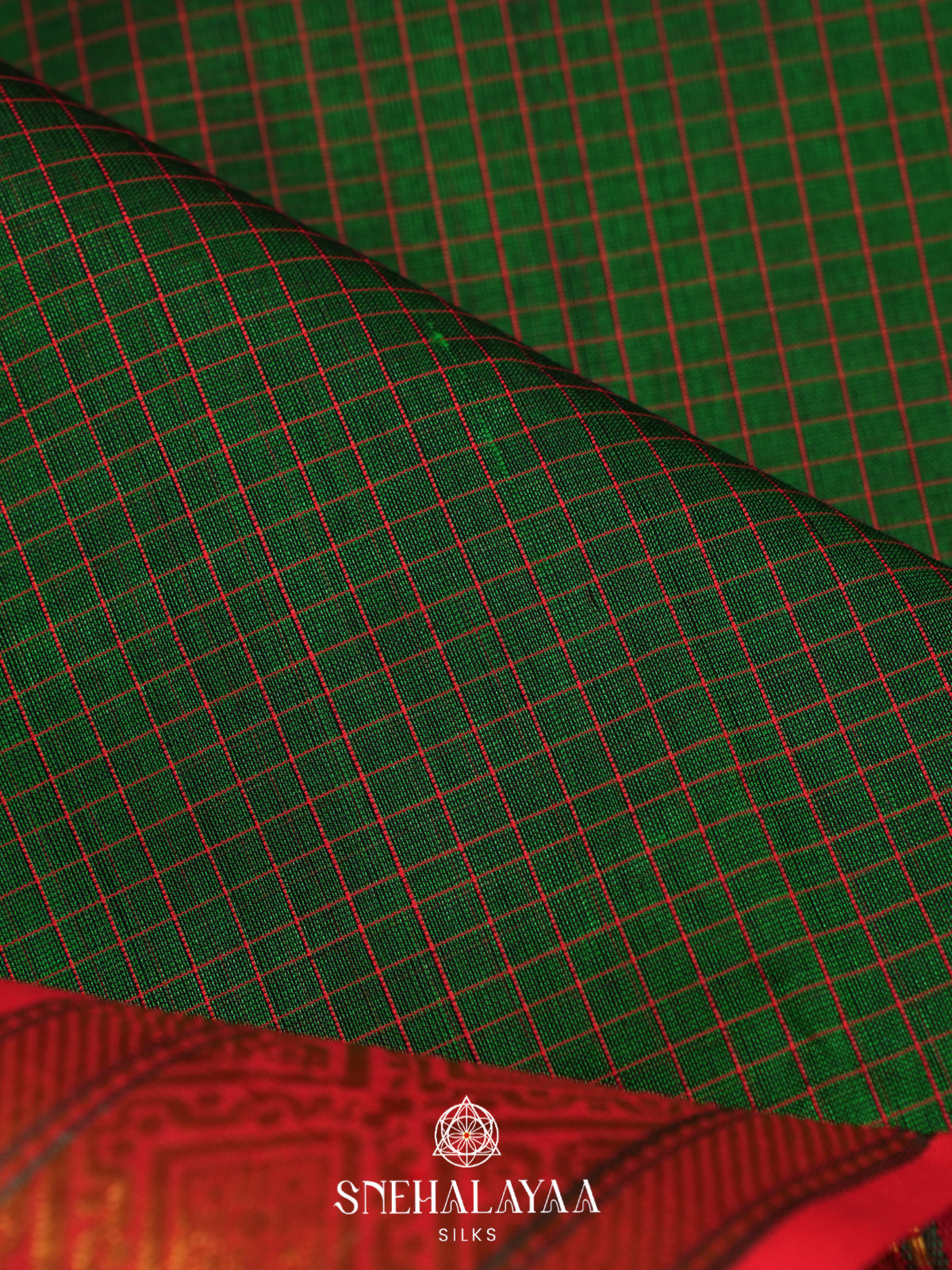 Forest Green Kanchi Silk Cotton Saree