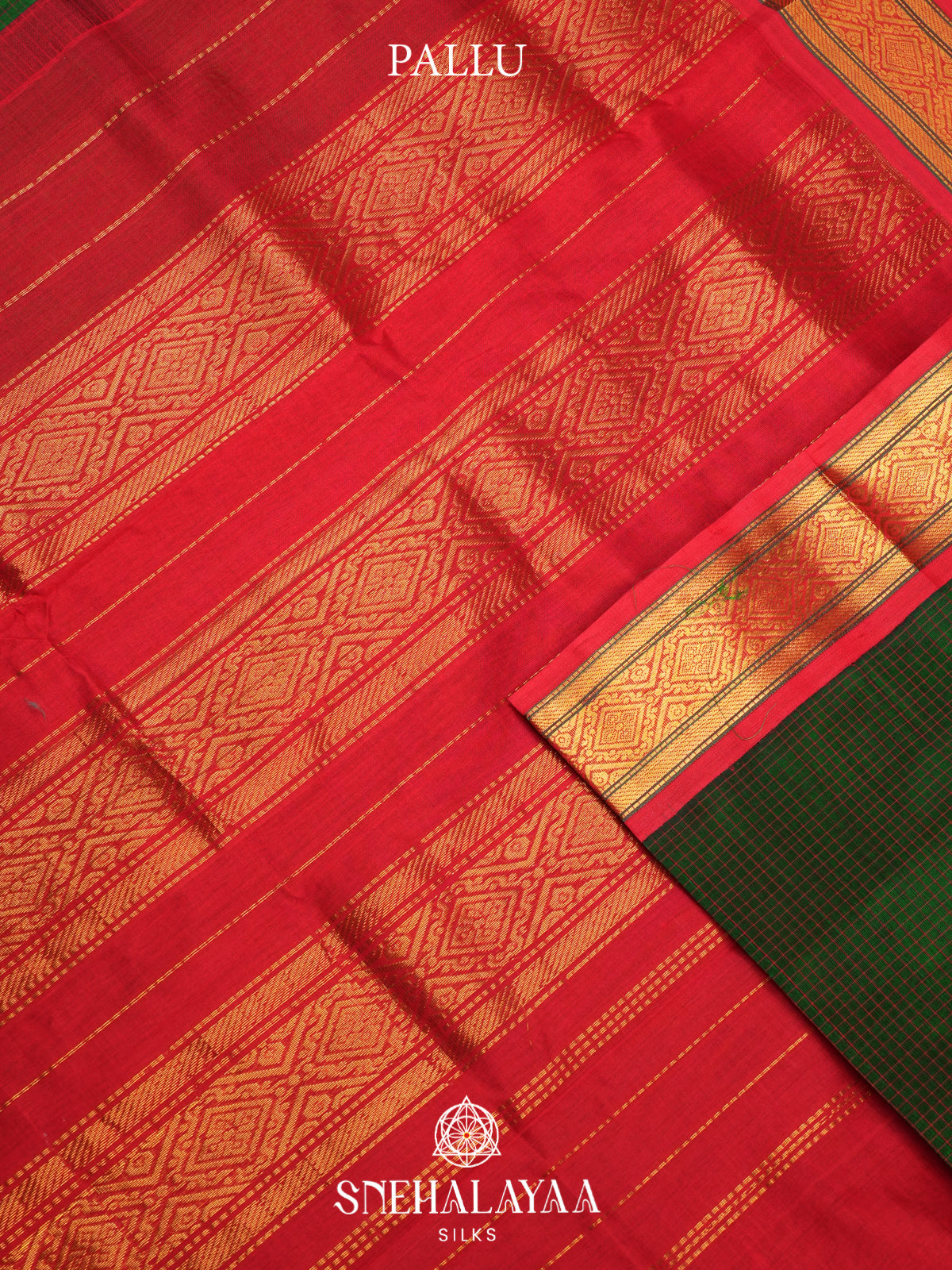 Forest Green Kanchi Silk Cotton Saree