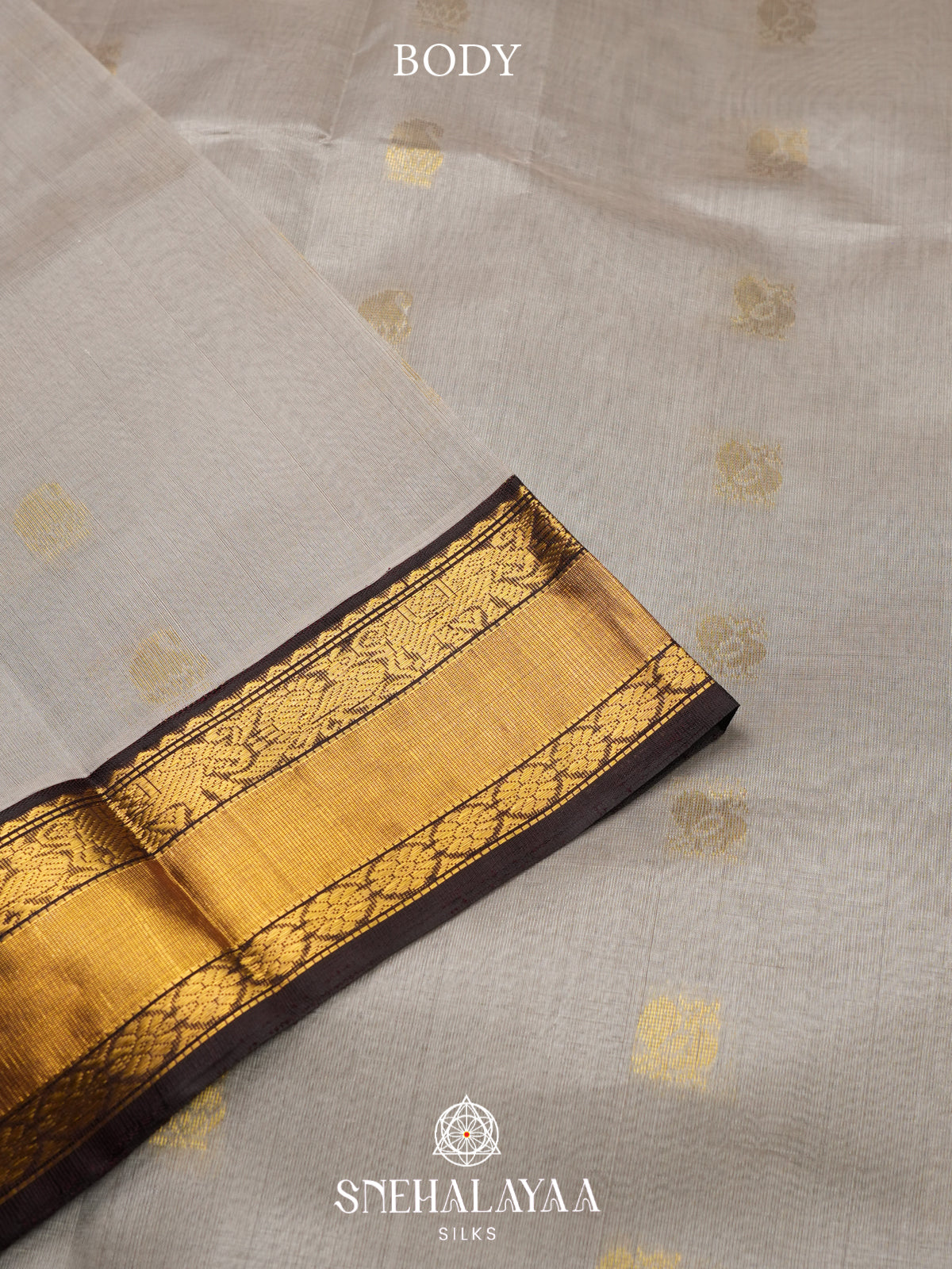 Grey Kanchi Silk Cotton Saree