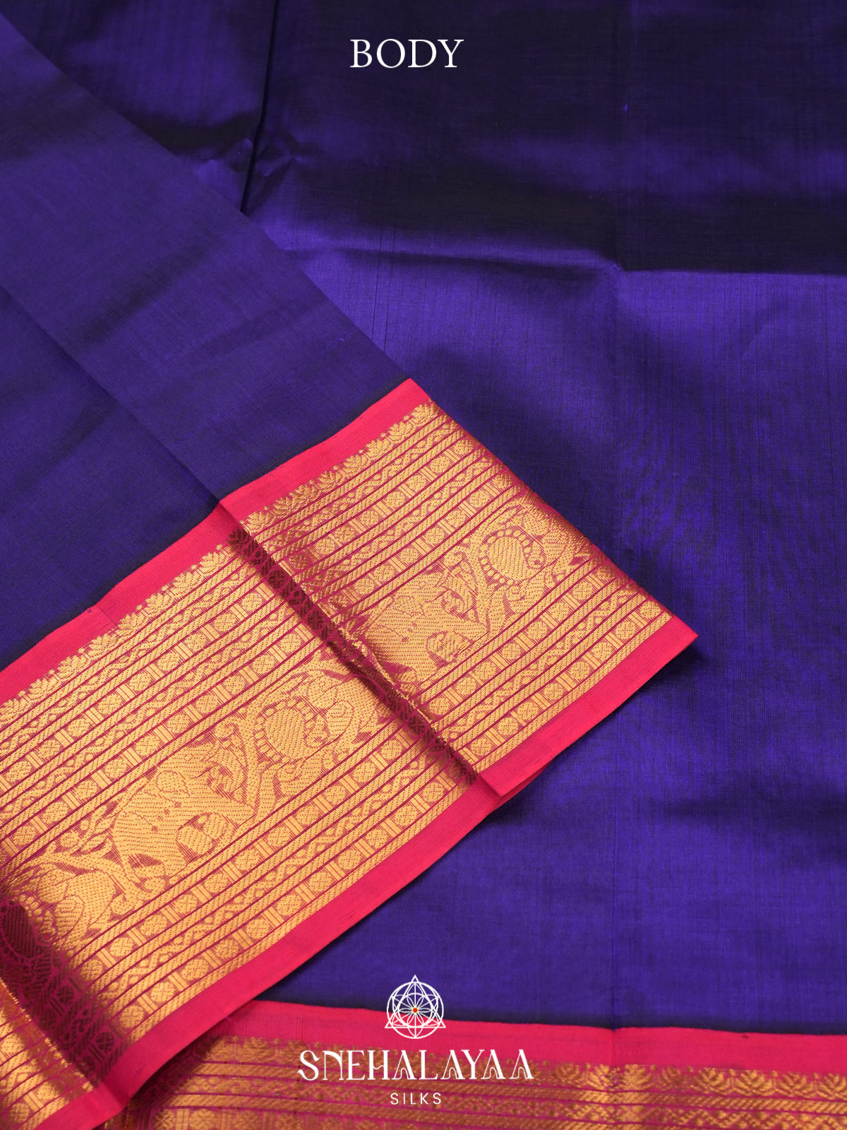 Purple Kanchi Silk Cotton Saree