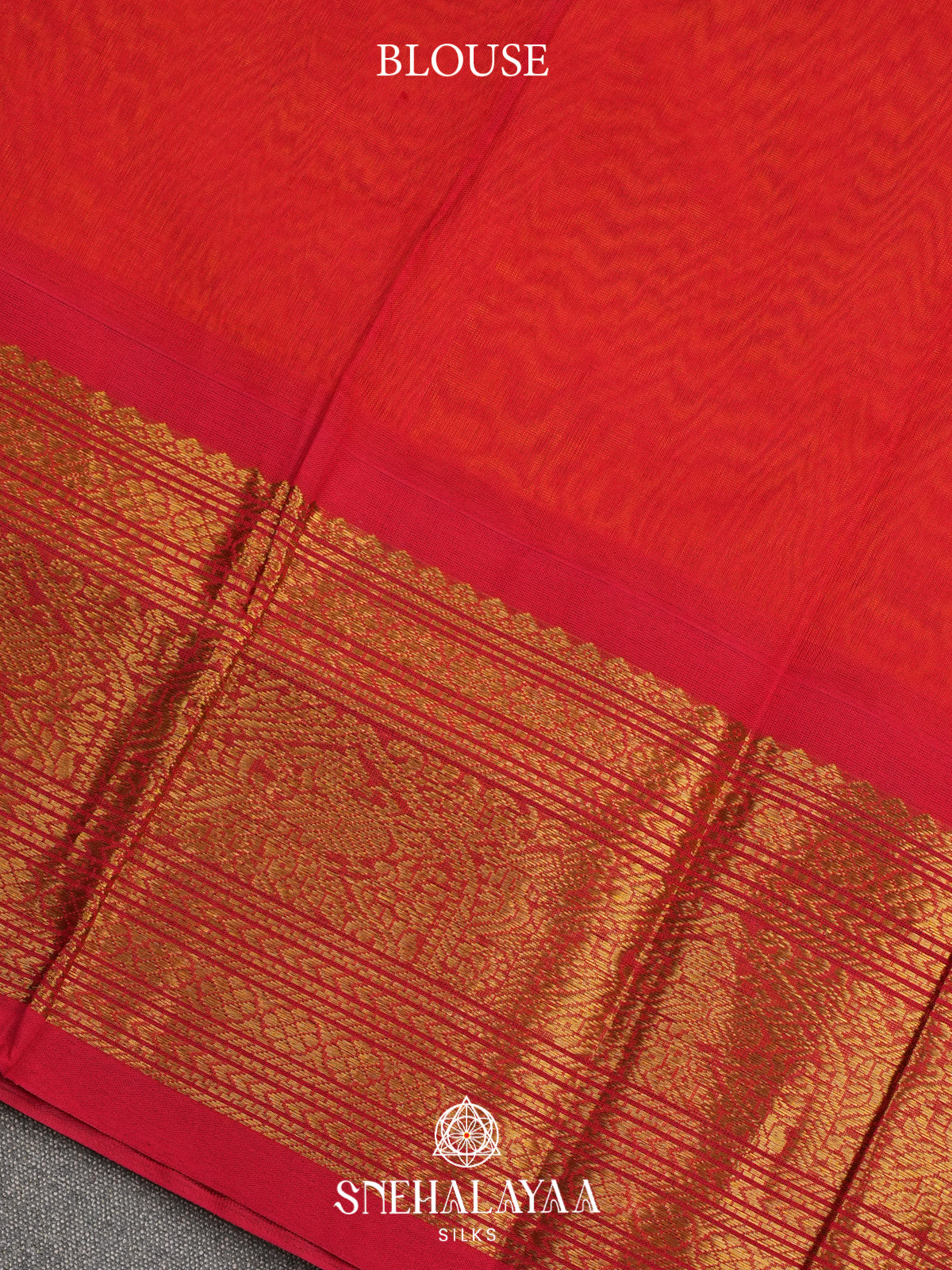 Orange Kanchi Silk Cotton Saree