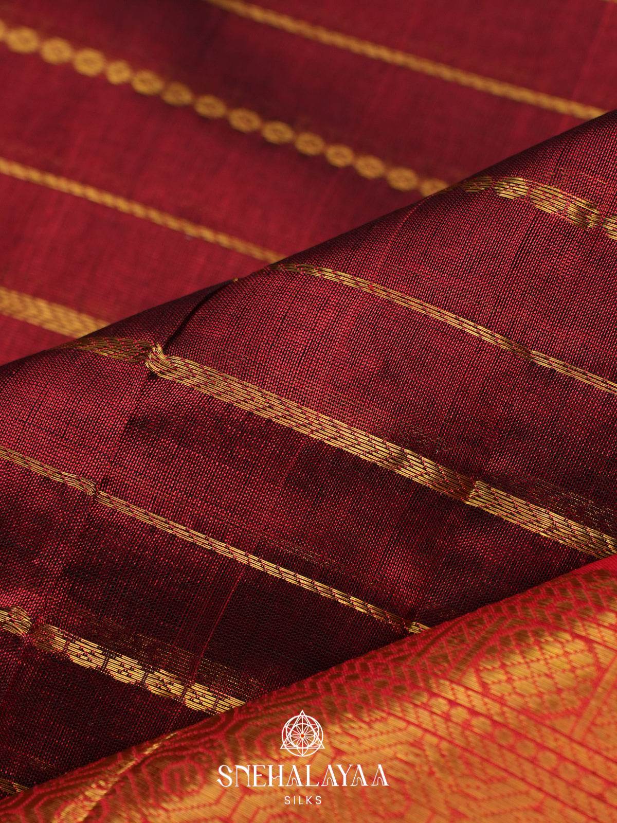 Maroon Kanchi Silk Cotton Saree