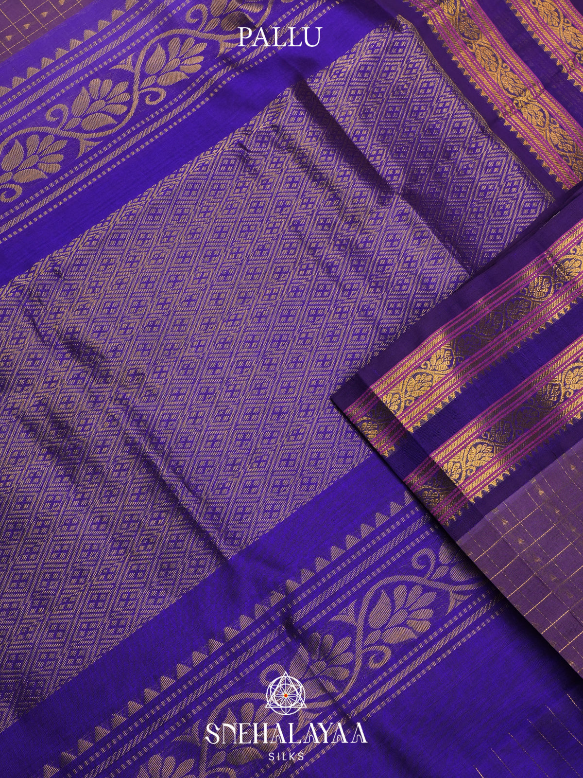Purple Kanchi Silk Cotton Saree
