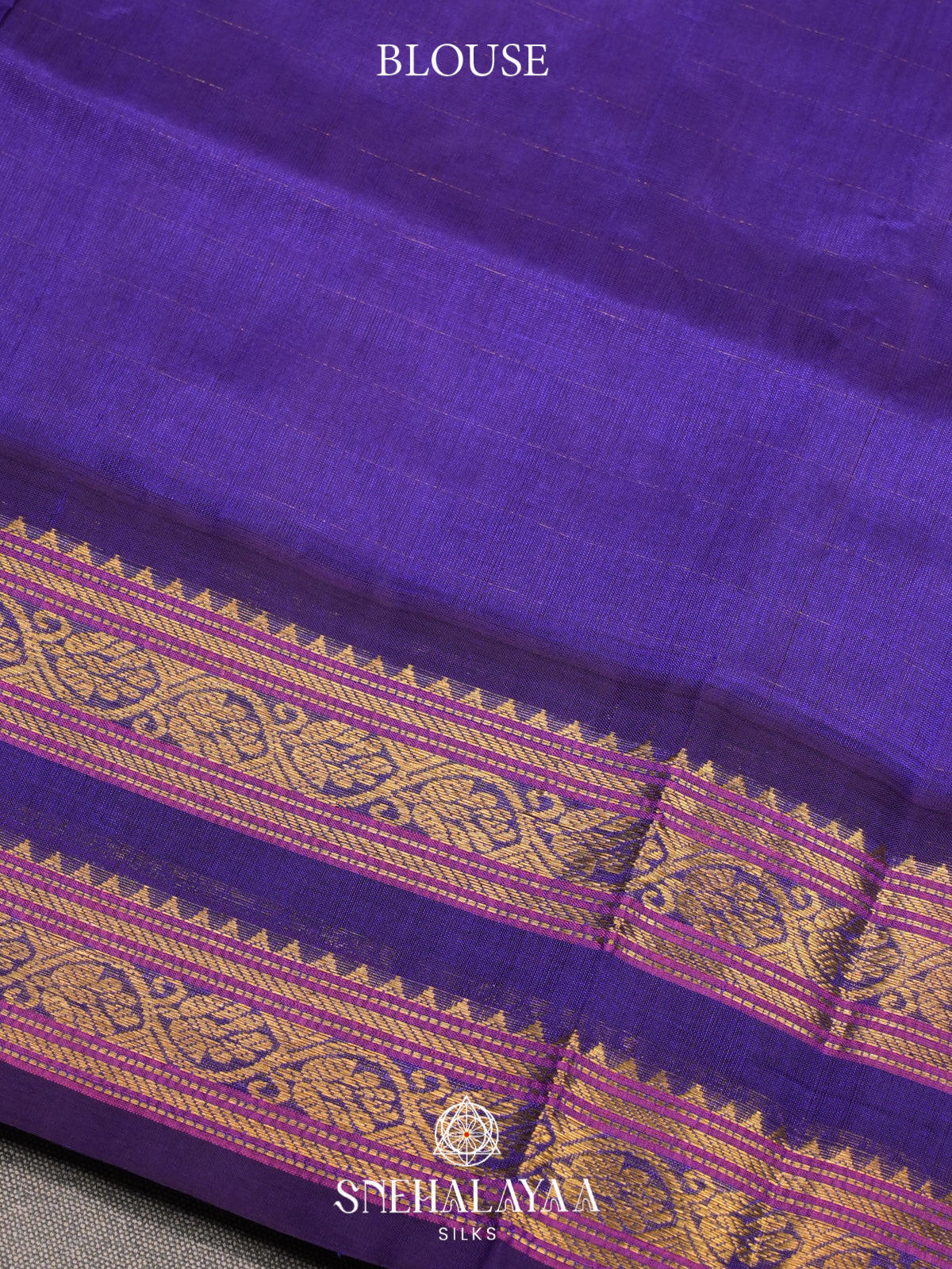 Purple Kanchi Silk Cotton Saree