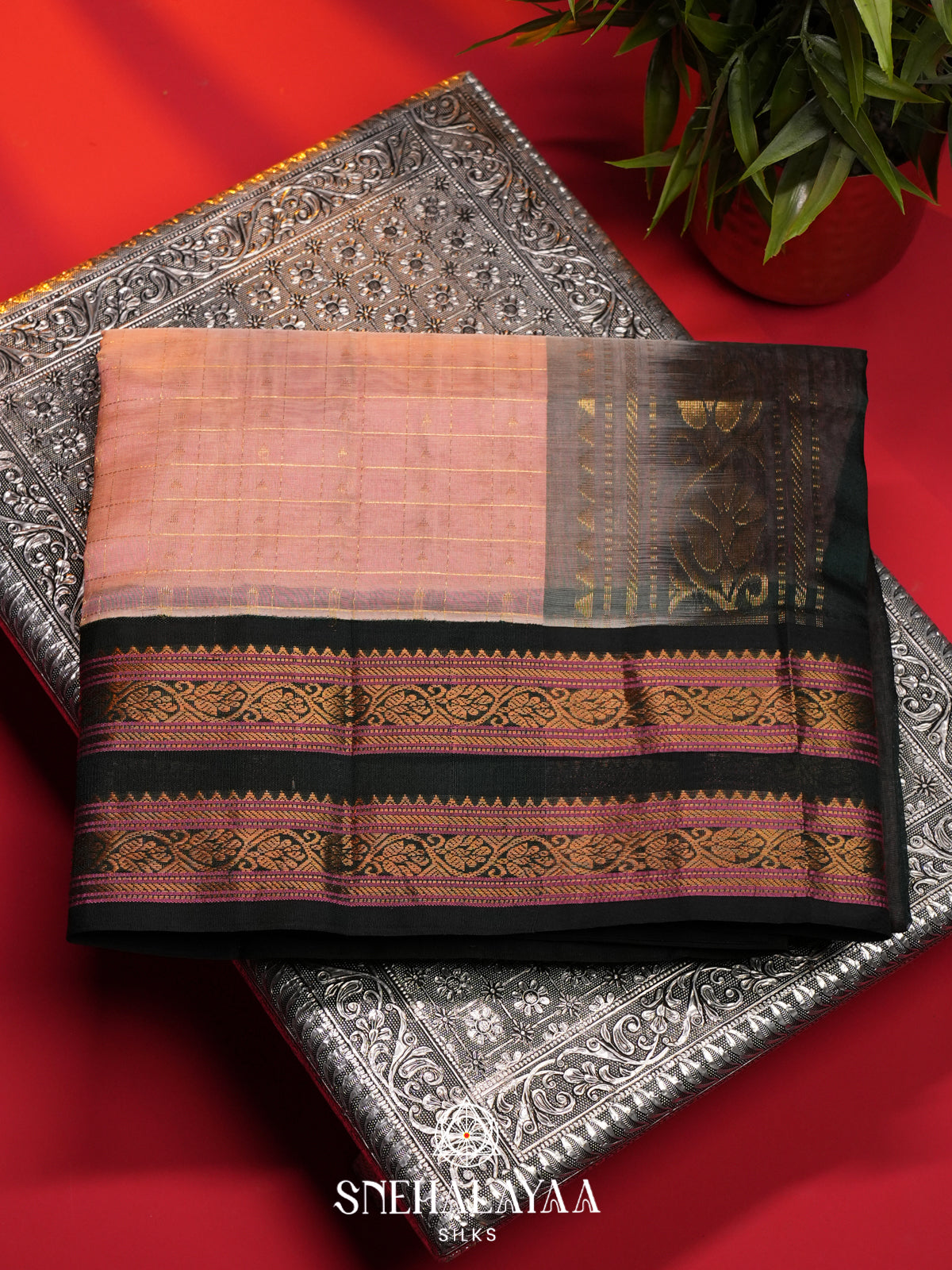 Mauve Pink Kanchi Silk Cotton Saree