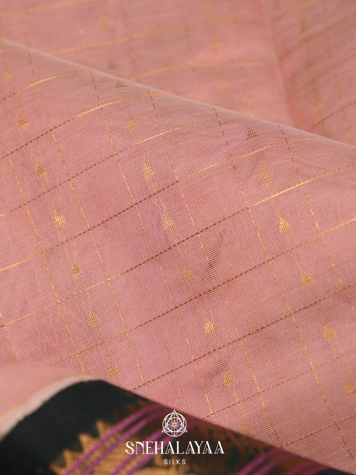 Mauve Pink Kanchi Silk Cotton Saree