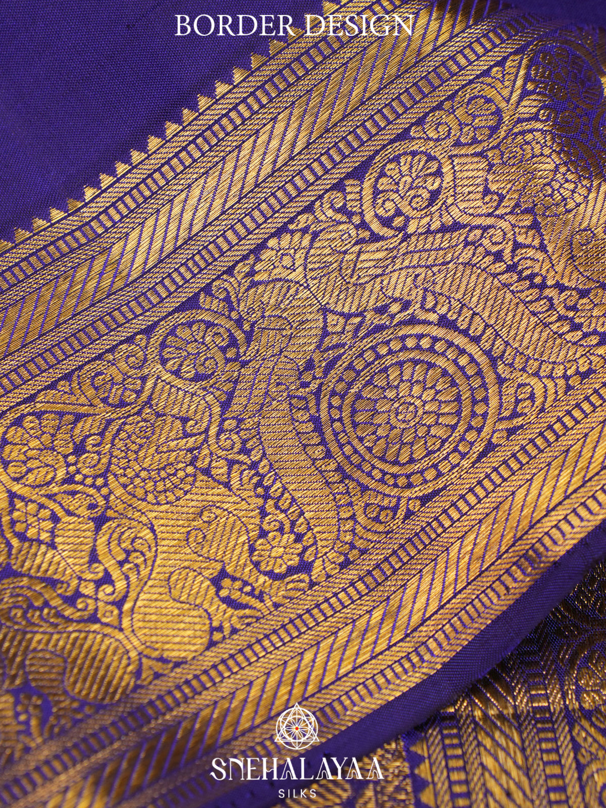 Indigo Blue Kanjivaram Silk Saree