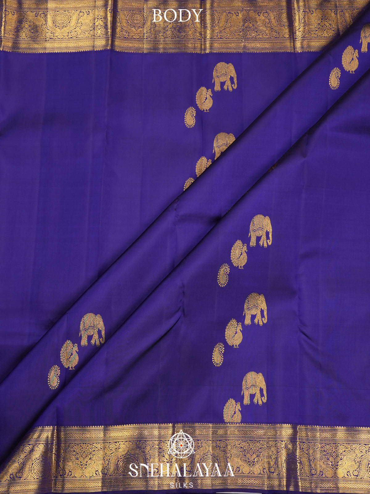 Indigo Blue Kanjivaram Silk Saree