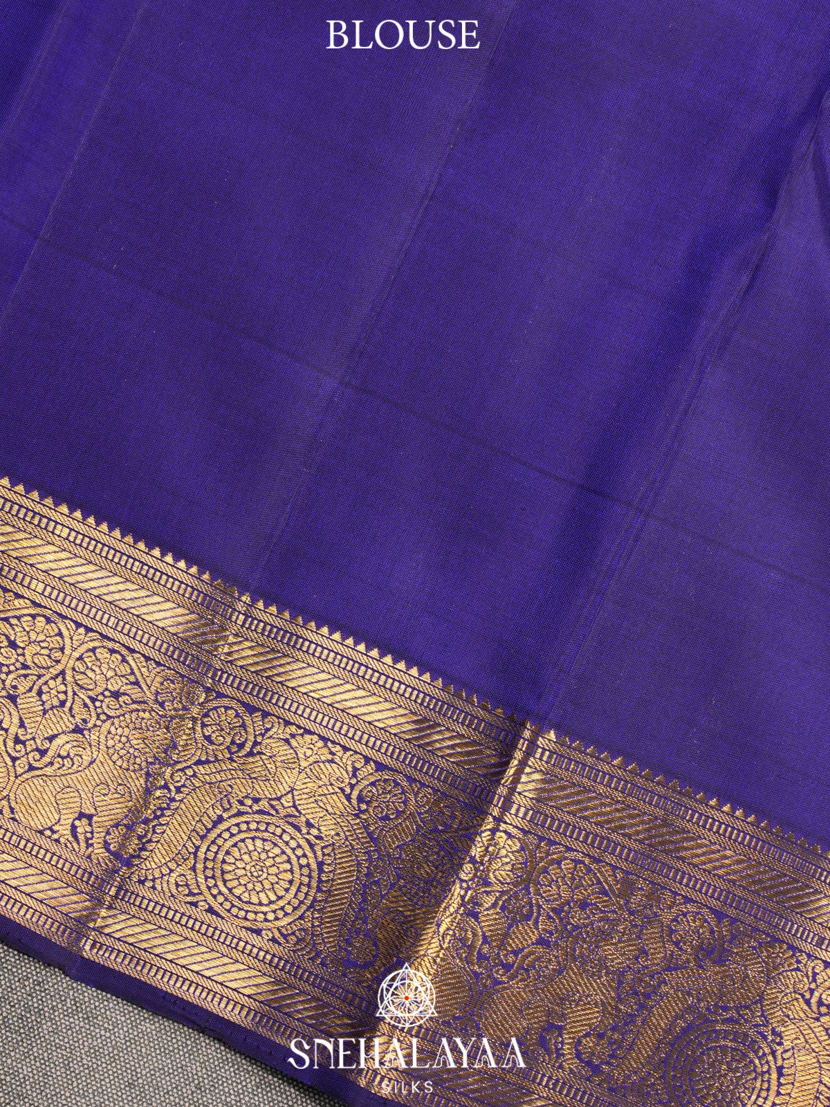 Indigo Blue Kanjivaram Silk Saree