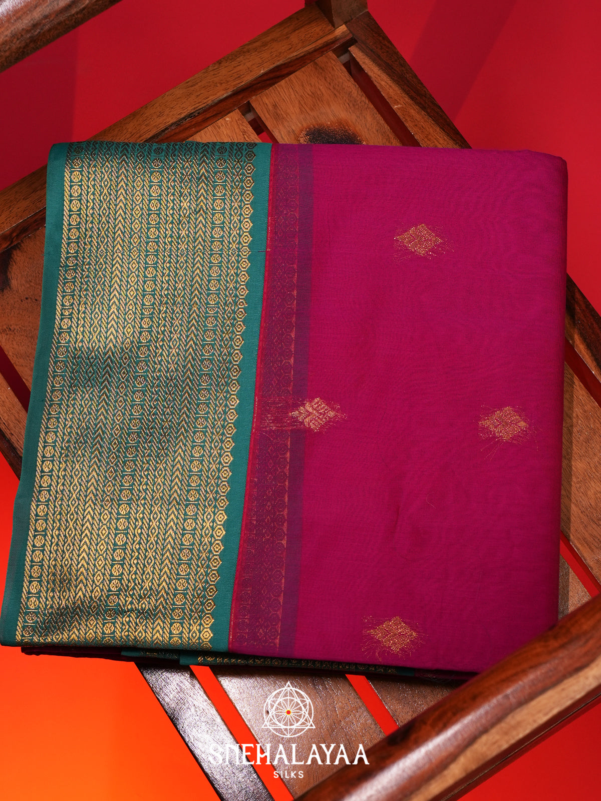Magenta Silk Cotton Saree