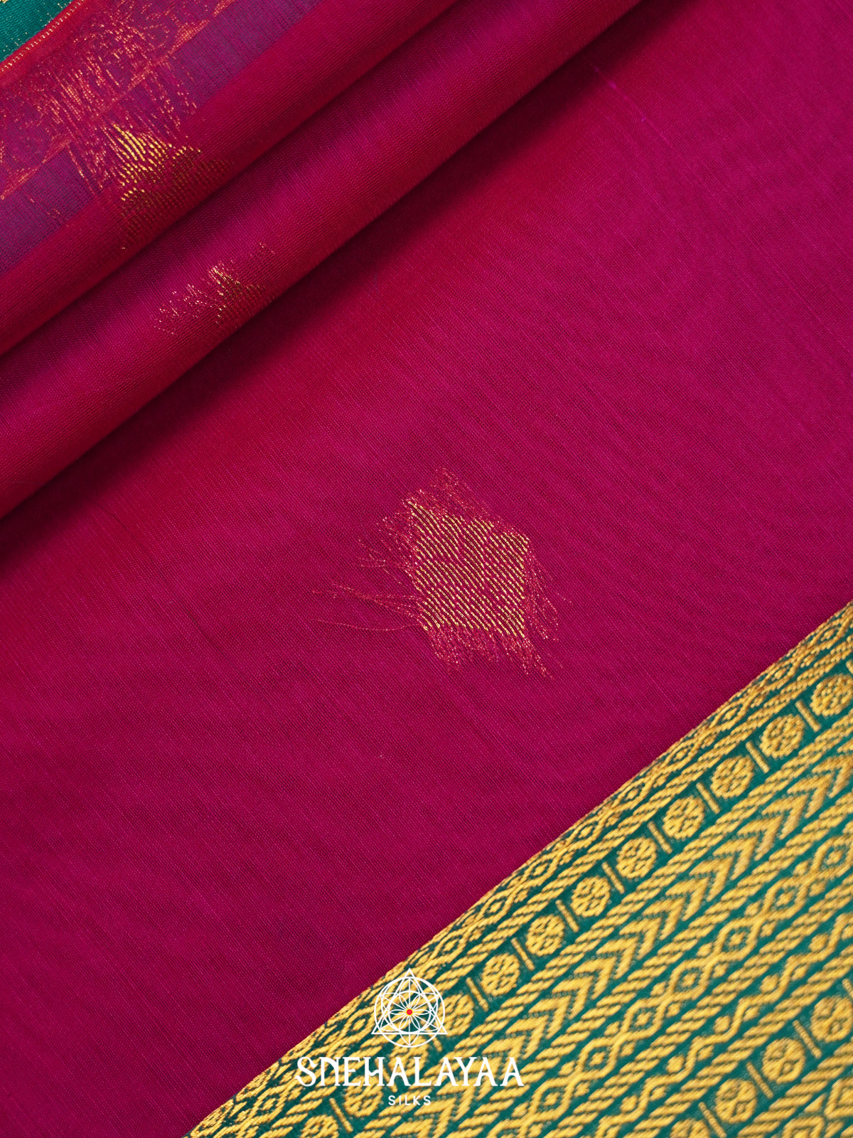Magenta Silk Cotton Saree