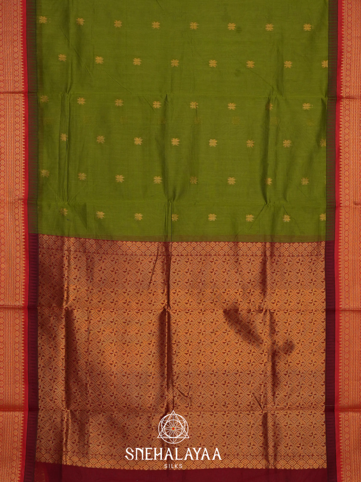 Mehendi Green Silk Cotton Saree