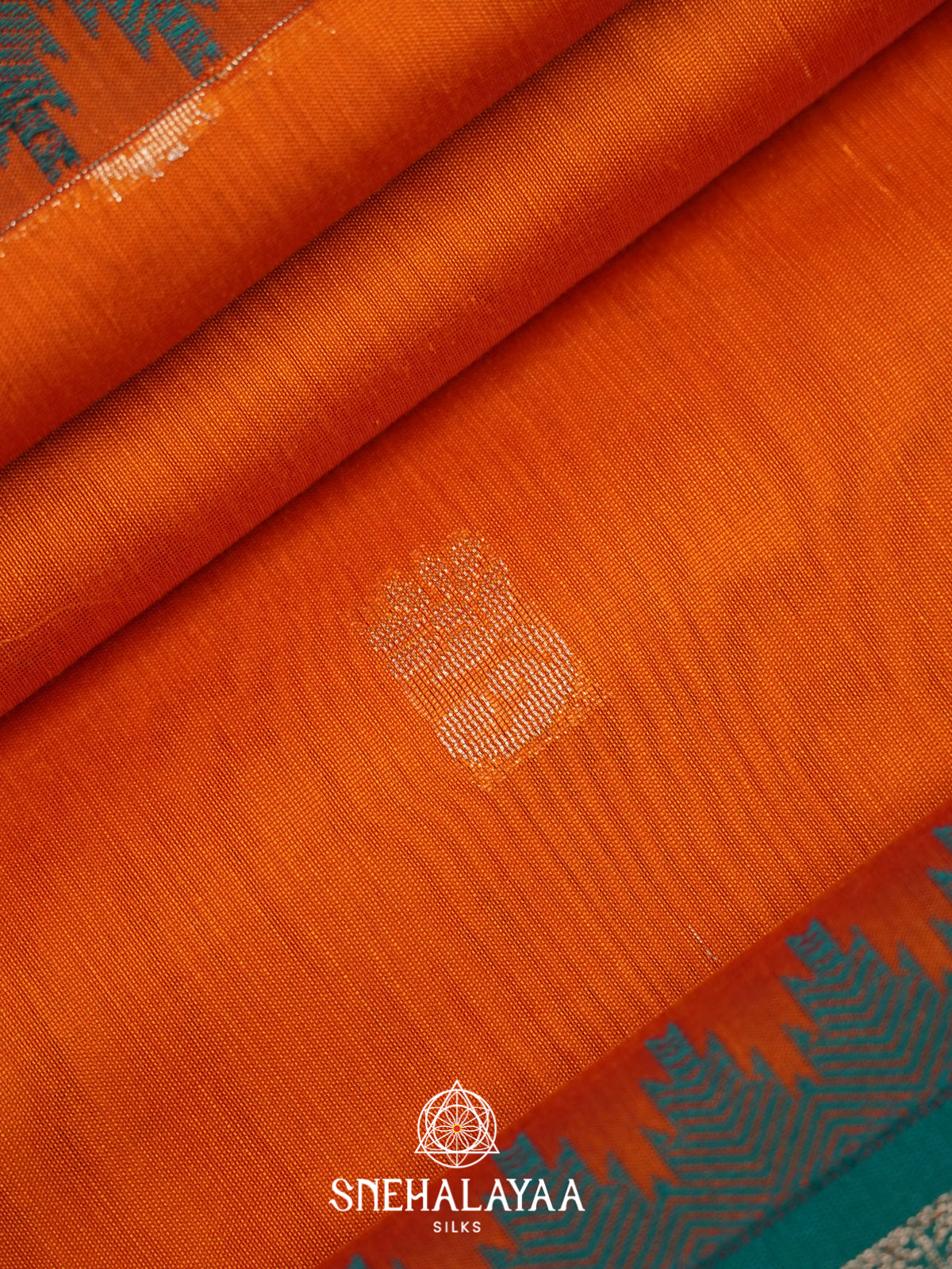 Orange Silk Cotton Saree