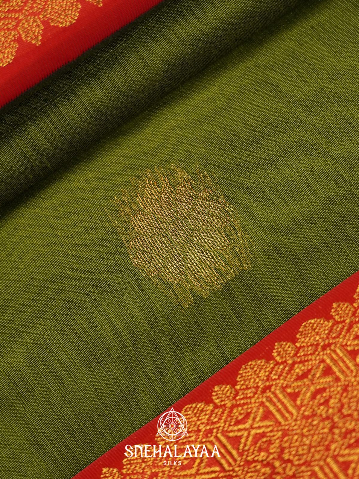 Mehendi Green Silk Cotton Saree