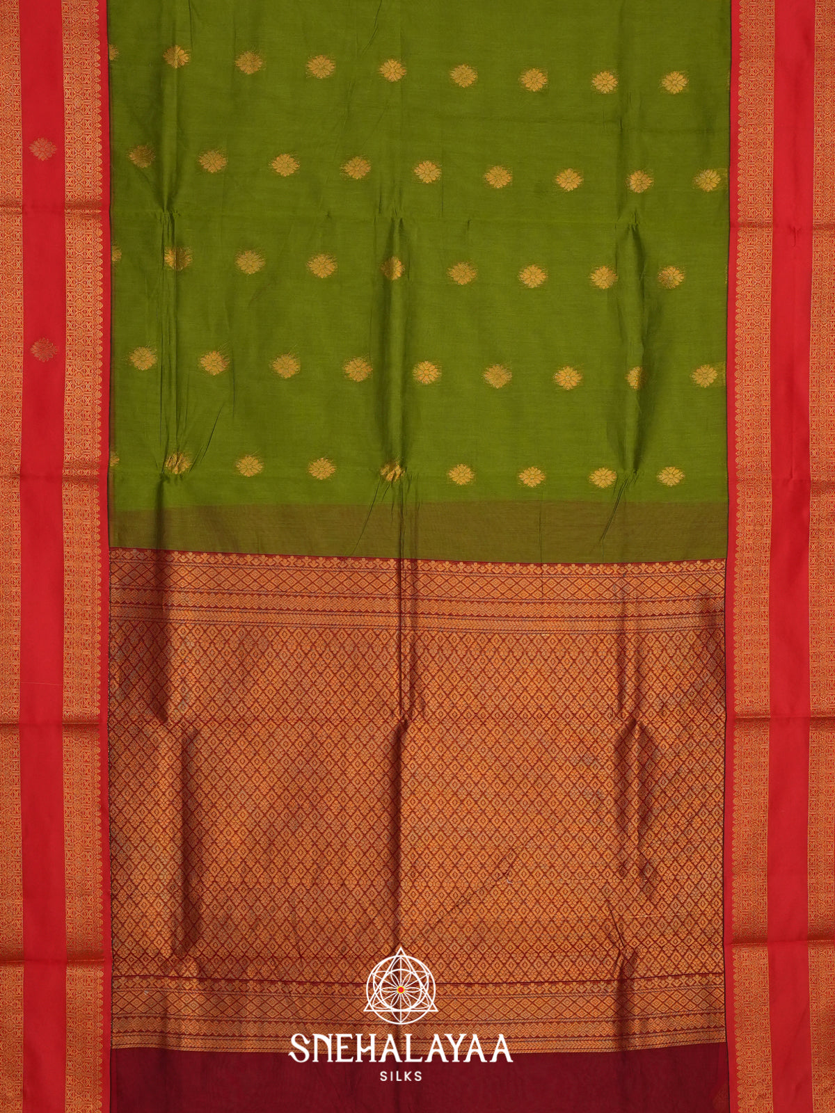 Mehendi Green Silk Cotton Saree
