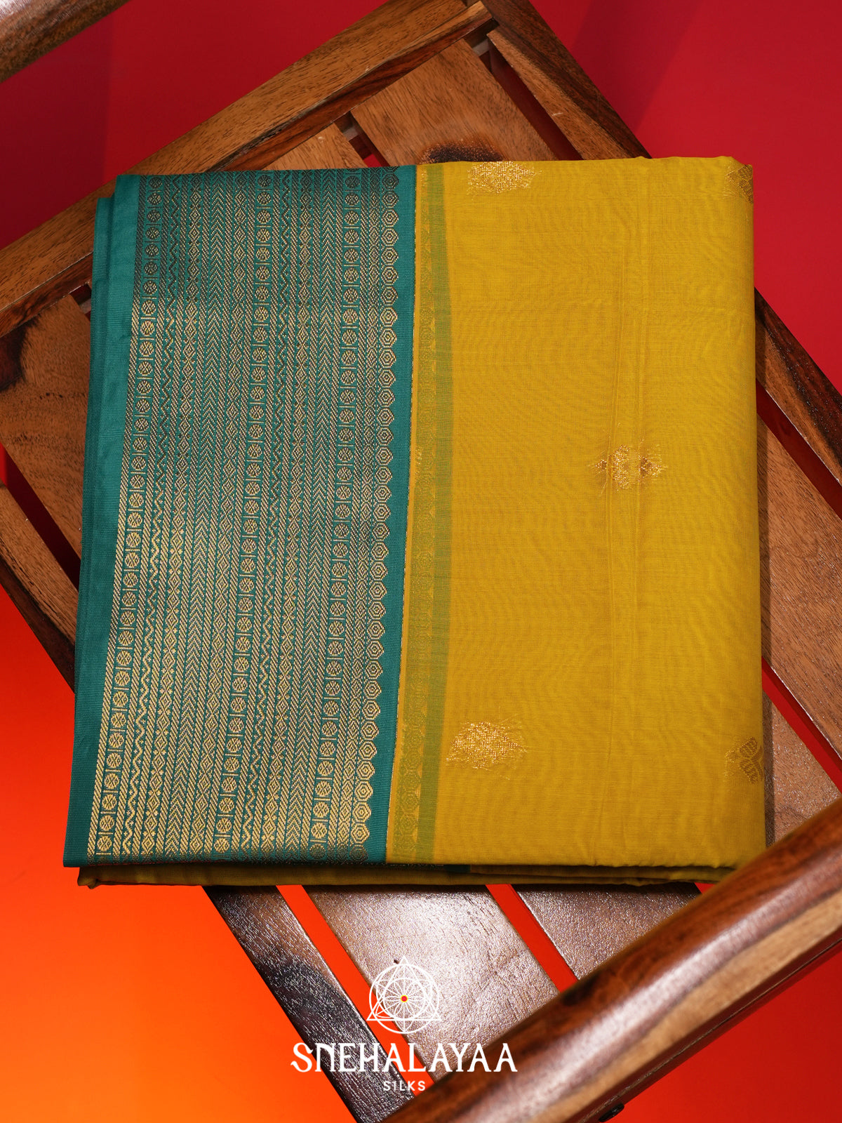 Yellow Silk Cotton Saree