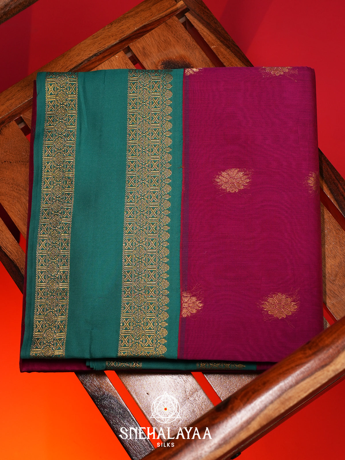 Magenta Silk Cotton Saree