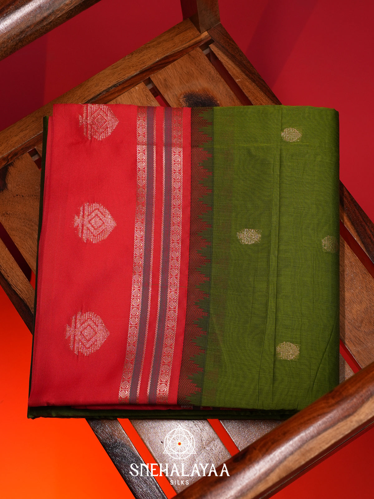 Mehendi Green Silk Cotton Saree