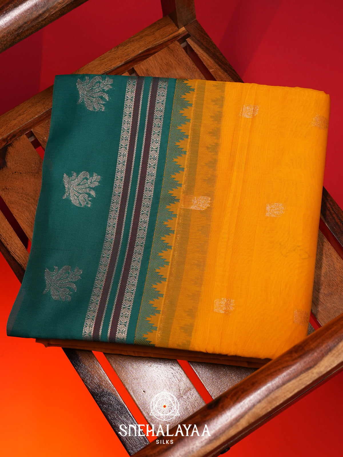 Yellow Silk Cotton Saree