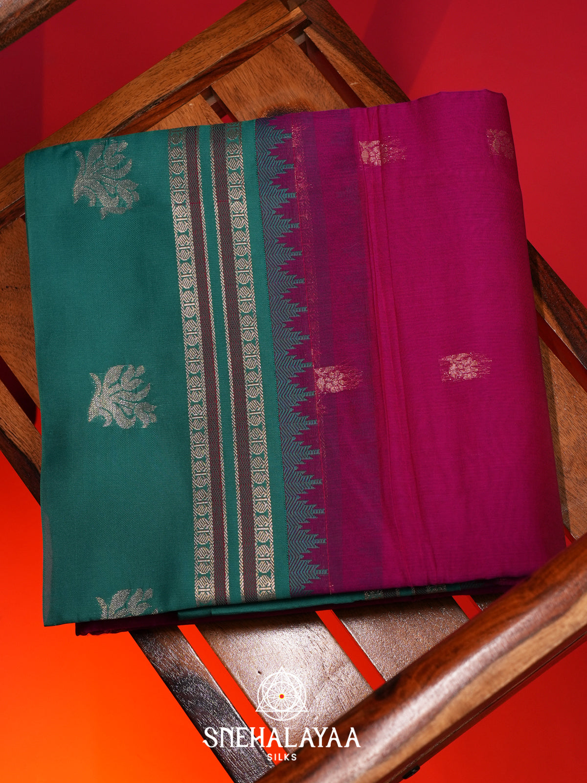 Magenta Silk Cotton Saree