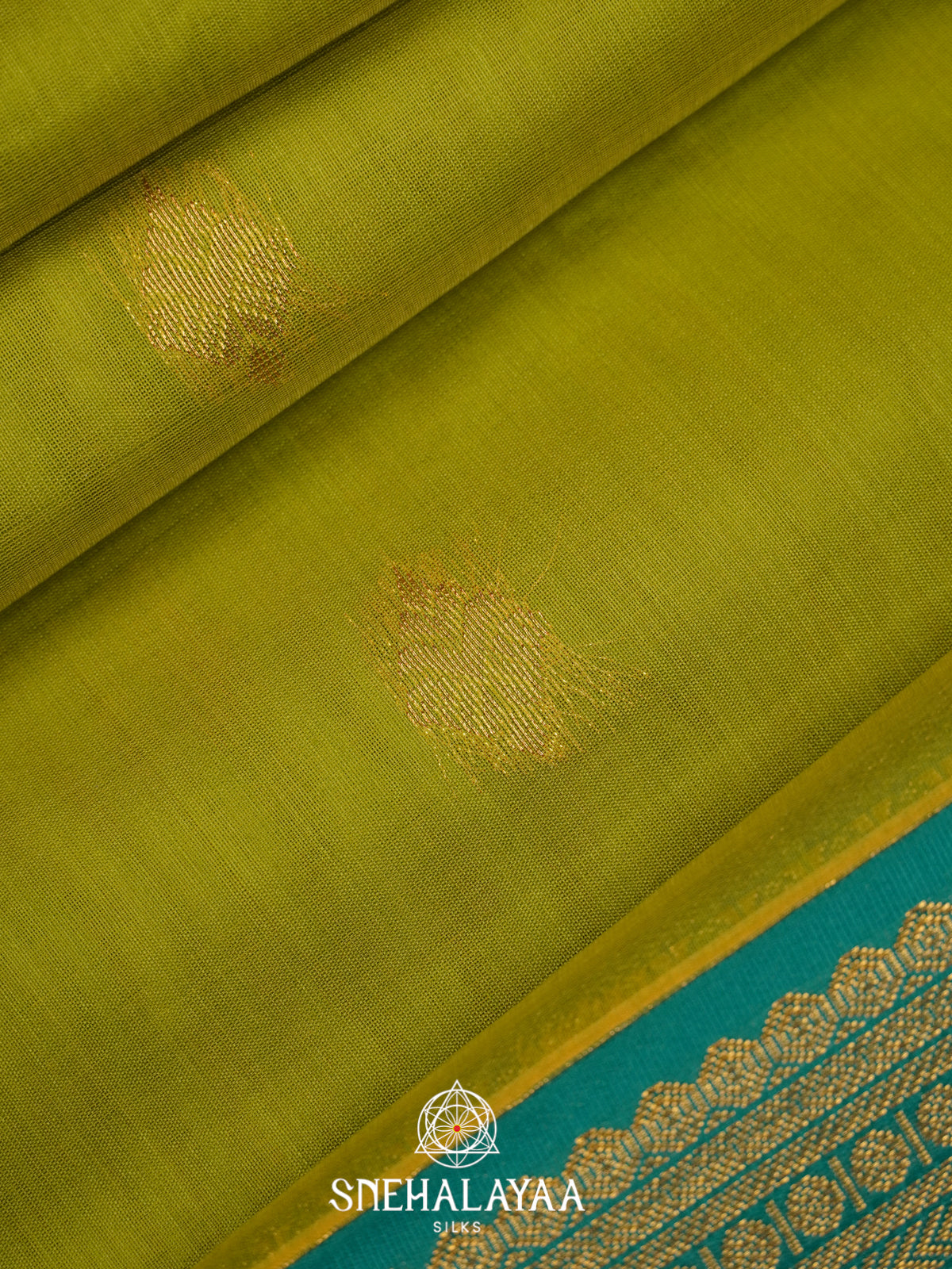 Parrot Green Silk Cotton Saree