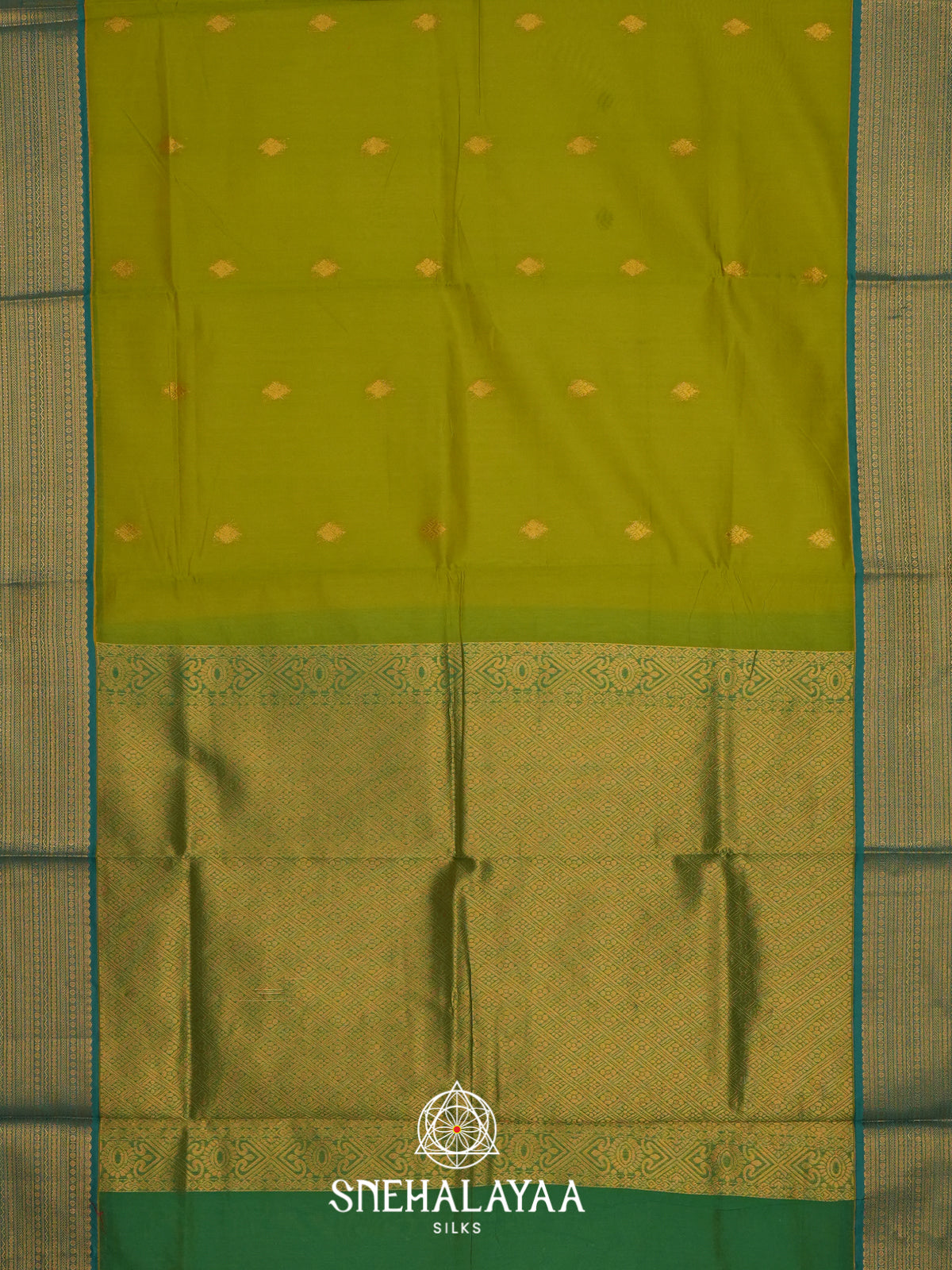 Parrot Green Silk Cotton Saree