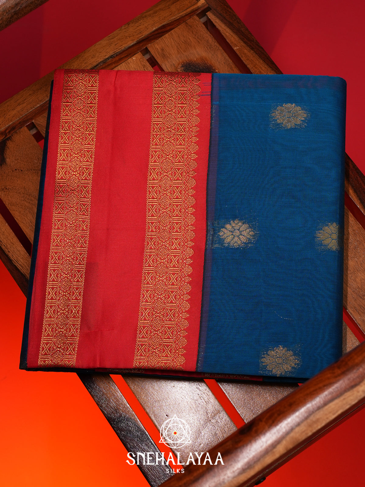 Blue Silk Cotton Saree