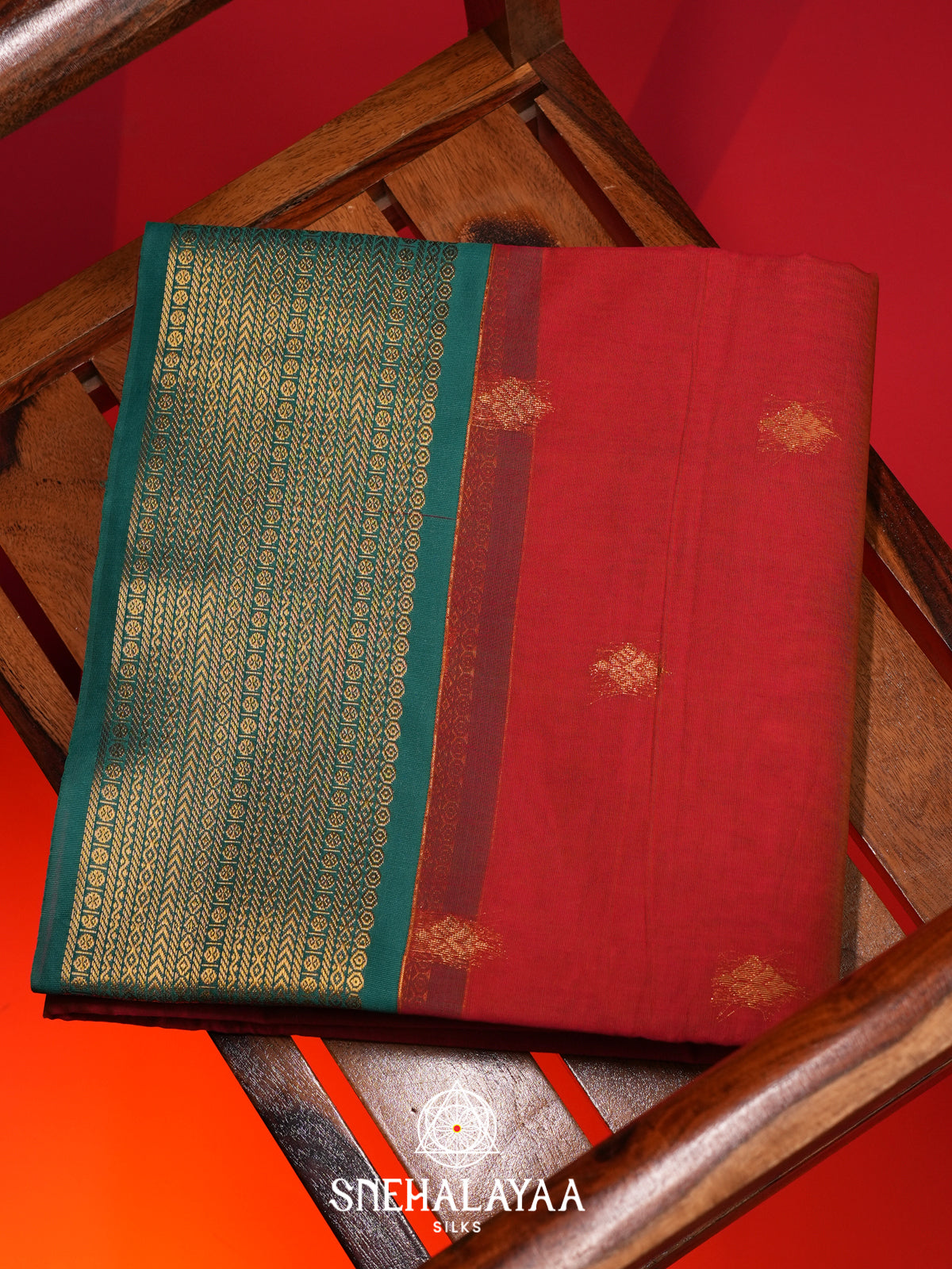 Red Silk Cotton Saree
