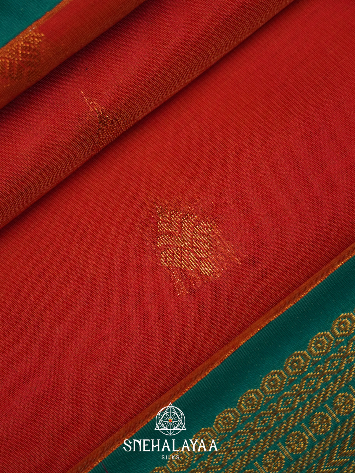 Red Silk Cotton Saree