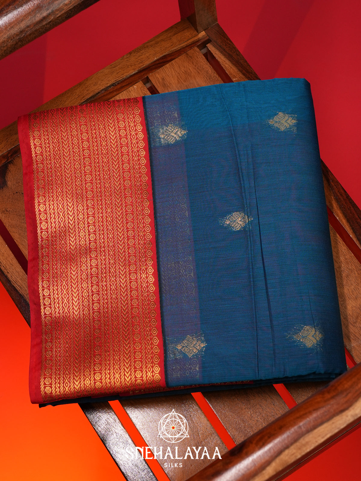 Blue Silk Cotton Saree
