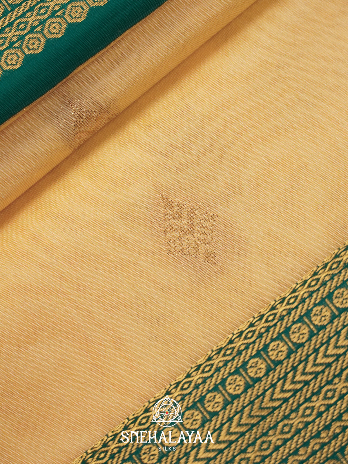 Beige Silk Cotton Saree