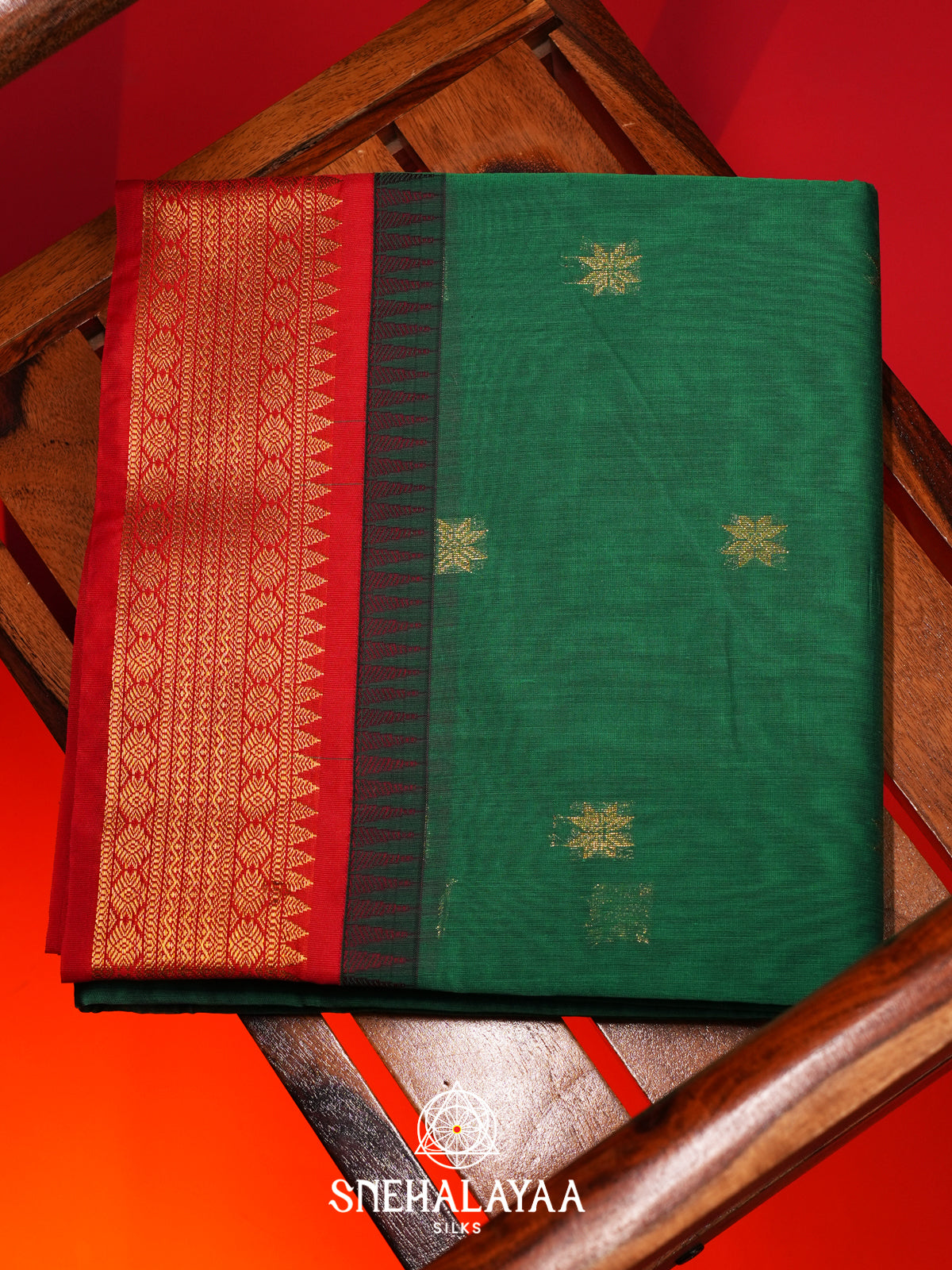 Green Silk Cotton Saree