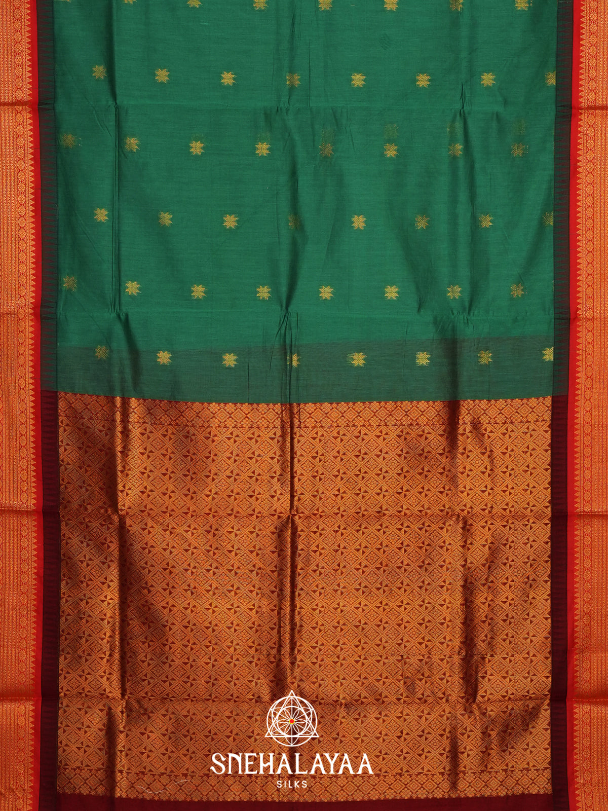 Green Silk Cotton Saree