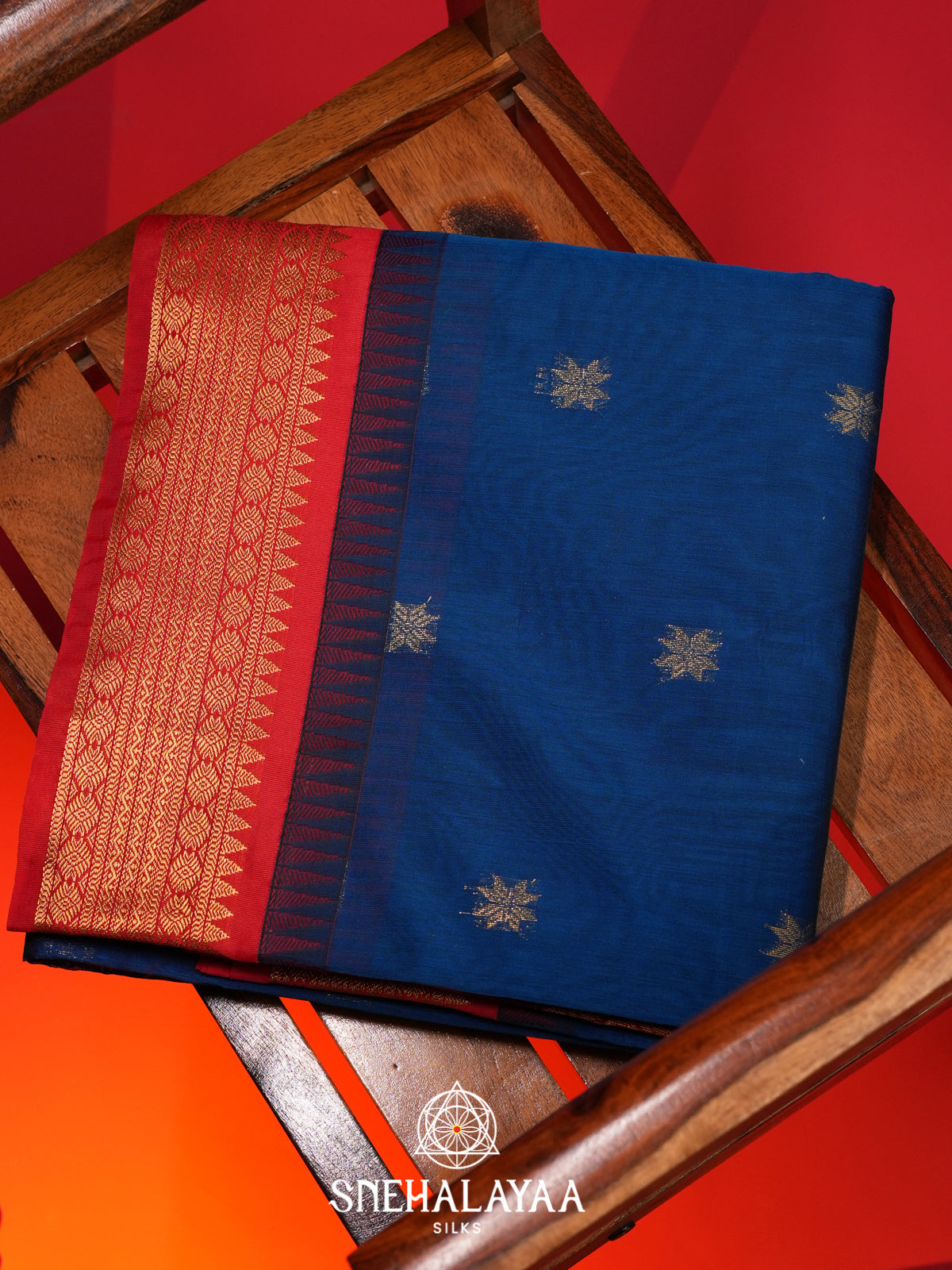 Royal Blue Silk Cotton Saree
