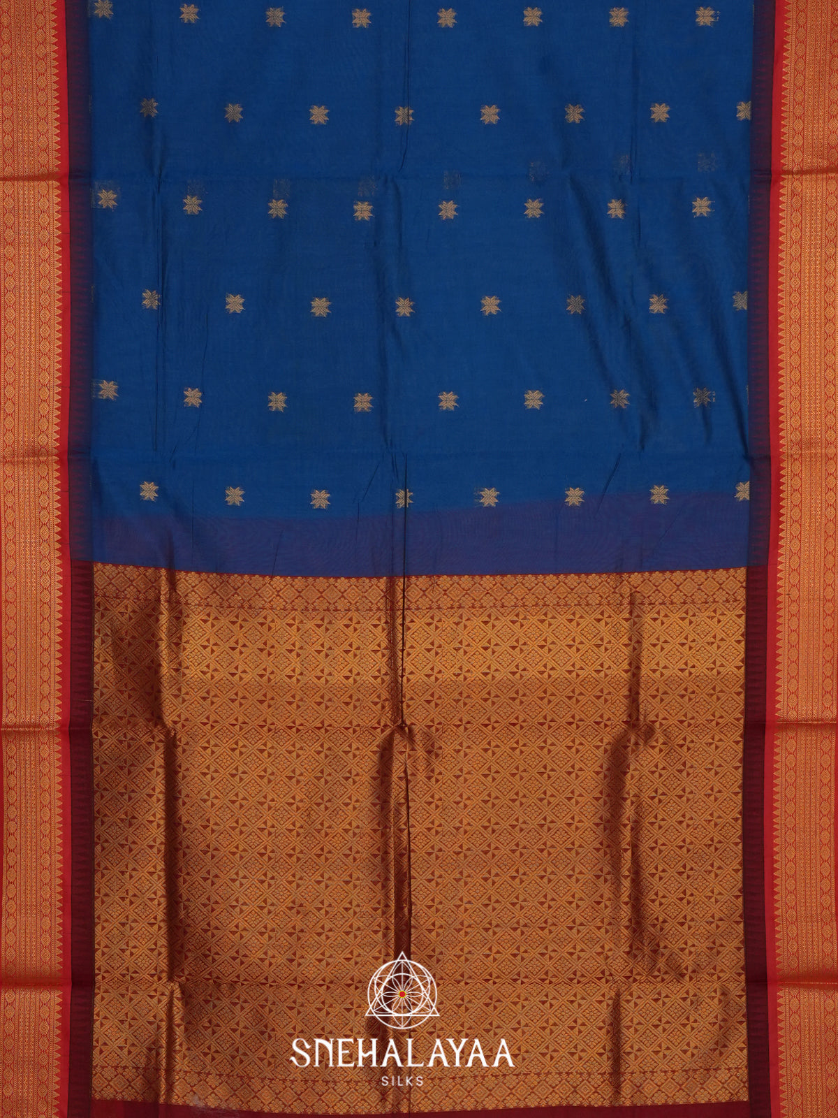 Royal Blue Silk Cotton Saree