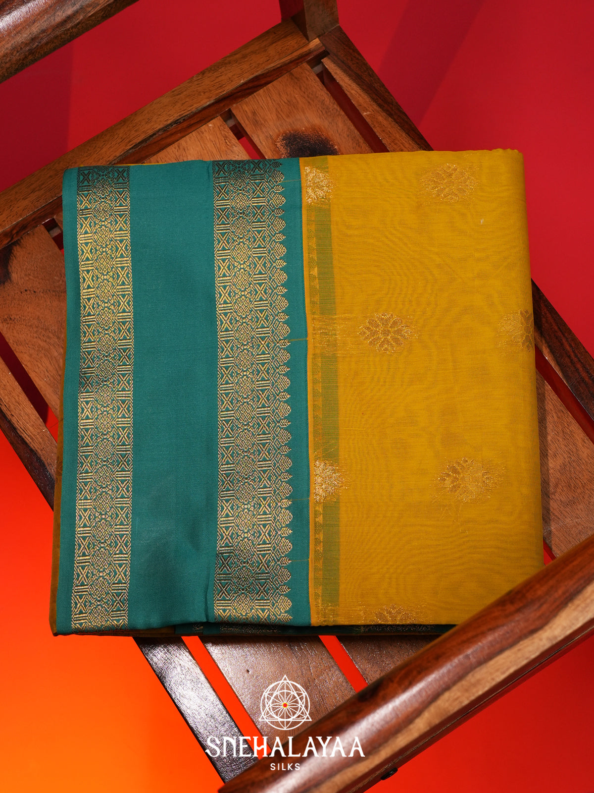 Yellow Silk Cotton Saree