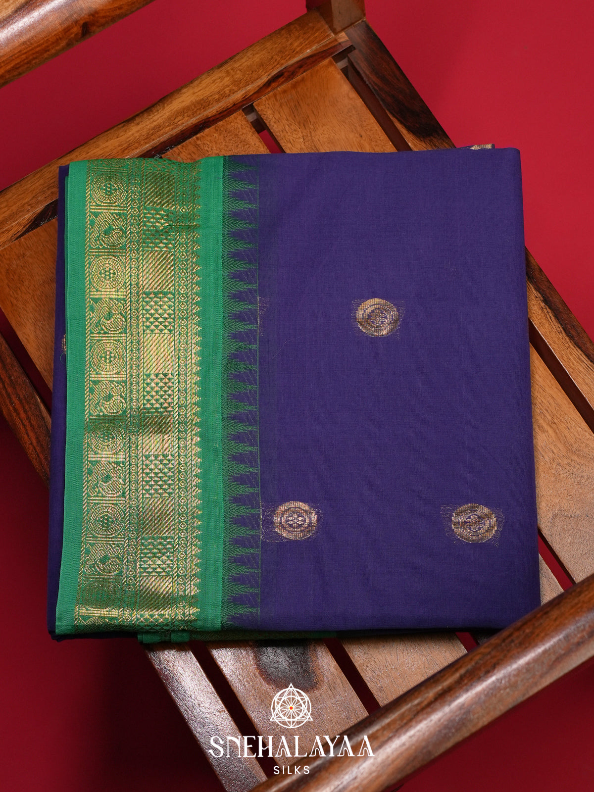 Purple Handloom Cotton Saree